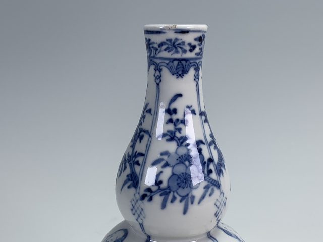 古玩陶瓷清光緒·青花人物花鳥紋葫蘆瓶拍賣,當前價格3192元