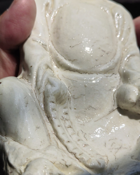 古玩陶瓷磁州窯系白釉人物造像真品鑒賞圖