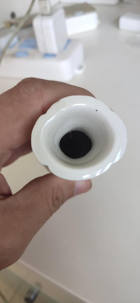 古玩陶瓷白釉瓜棱瓶真品鑒賞圖