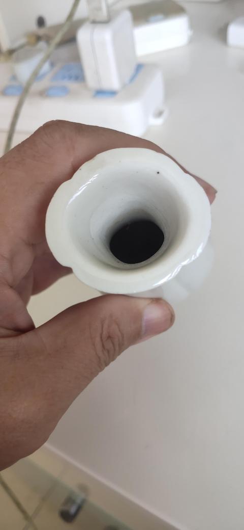 古玩陶瓷白釉瓜棱瓶真品鑒賞圖