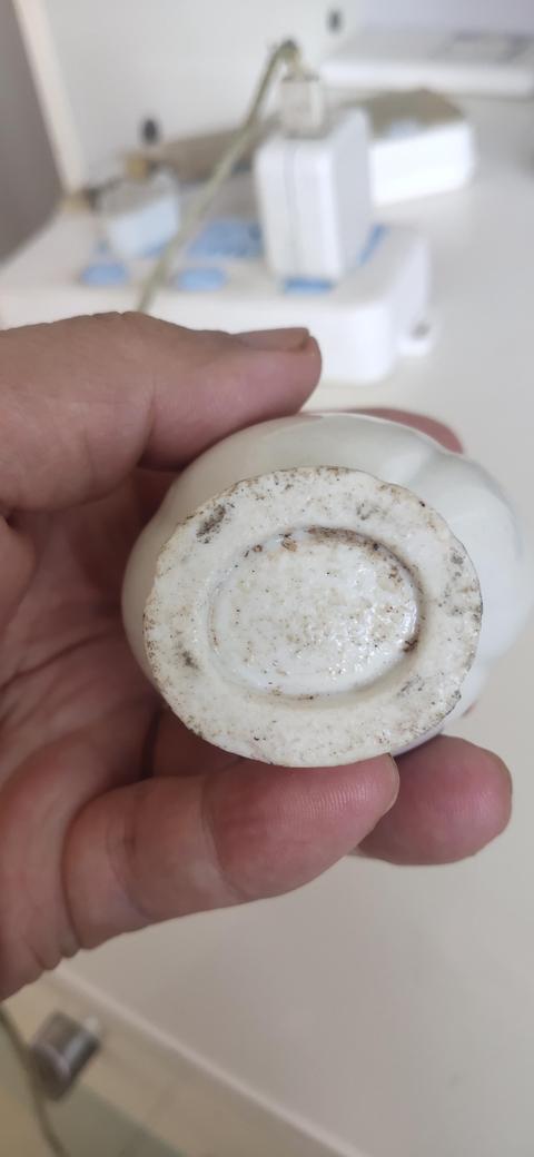 古玩陶瓷白釉瓜棱瓶真品鑒賞圖