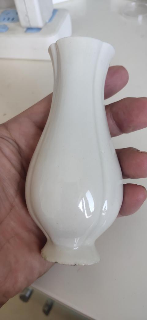 古玩陶瓷白釉瓜棱瓶真品鑒賞圖