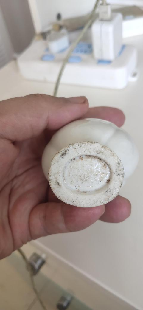 古玩陶瓷白釉瓜棱瓶真品鑒賞圖