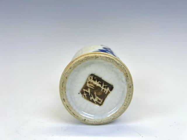 古玩陶瓷清晚期·青花人物故事瓶真品鑒賞圖