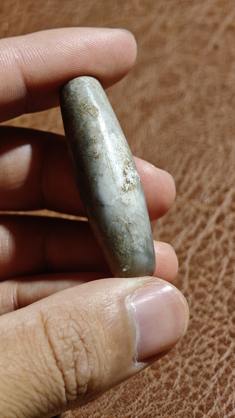 古玩玉器古玉管珠真品鑒賞圖