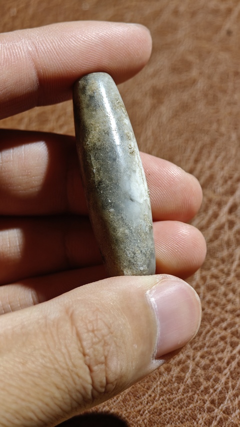 古玩玉器古玉管珠真品鑒賞圖