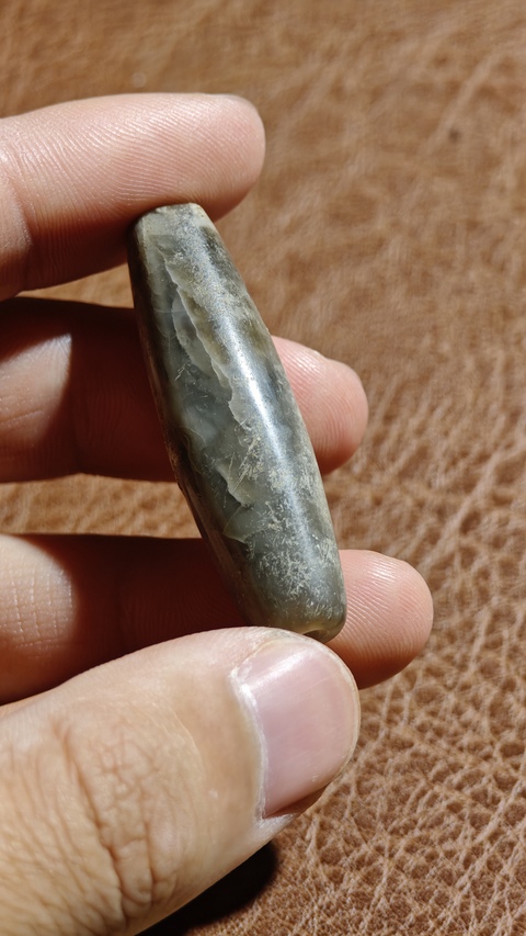 古玩玉器古玉管珠真品鑒賞圖