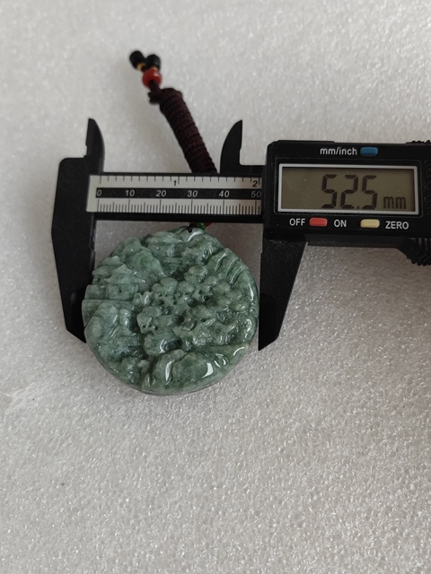 古玩玉器天然翡翠雕“山水牌”拍賣，當前價格298元