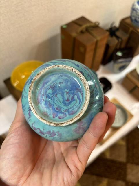 古玩陶瓷乾隆攪釉膽瓶真品鑒賞圖