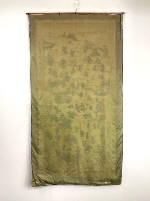 古玩雜項刺繡百子圖真品鑒賞圖