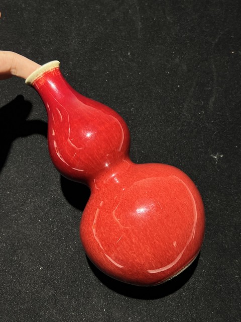 古玩陶瓷鈞紅窯變釉葫蘆瓶真品鑒賞圖