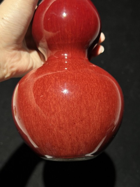 古玩陶瓷鈞紅窯變釉葫蘆瓶真品鑒賞圖