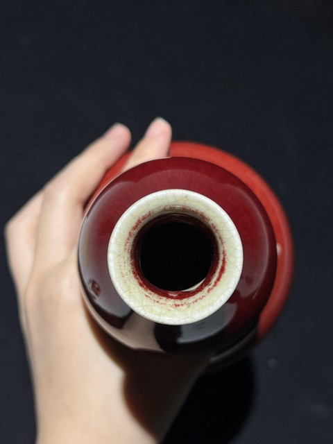 古玩陶瓷鈞紅窯變釉葫蘆瓶真品鑒賞圖