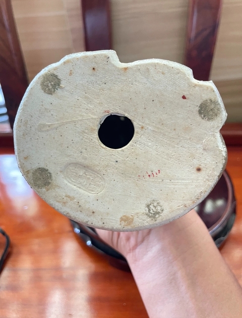 古玩陶瓷呂洞賓粉彩塑像真品鑒賞圖