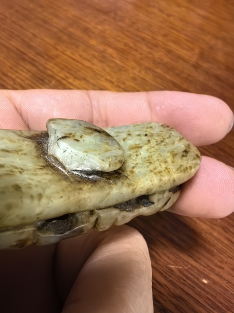 古玩玉器玉帶鉤殘件真品鑒賞圖