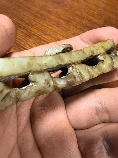 古玩玉器玉帶鉤殘件真品鑒賞圖