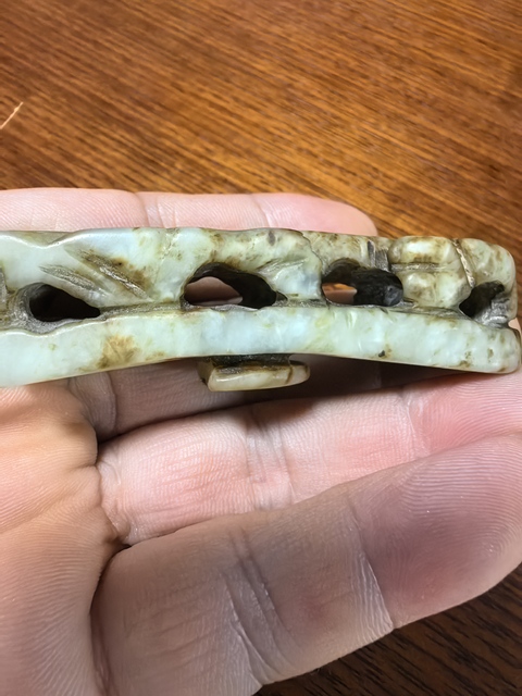 古玩玉器玉帶鉤殘件真品鑒賞圖