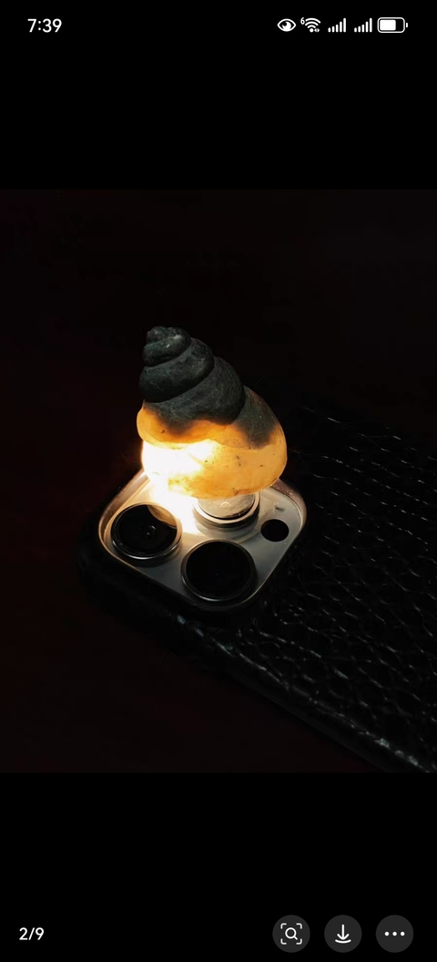 古玩玉器仿古玉法螺型件真品鑒賞圖