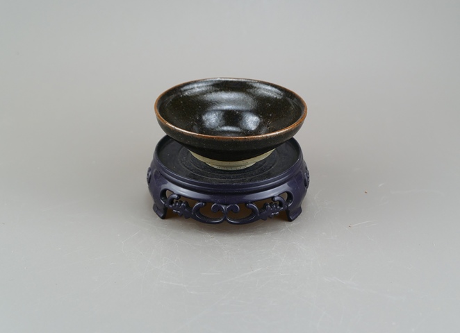 古玩陶瓷吉州窯黑釉茶盞真品鑒賞圖