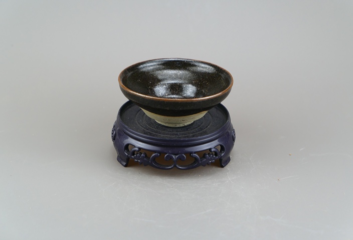 古玩陶瓷吉州窯黑釉茶盞真品鑒賞圖