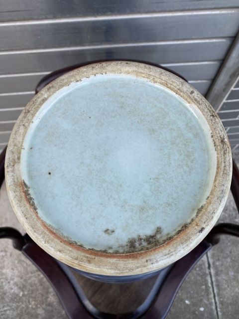 古玩陶瓷青花鶴鹿同春圖雙耳瓶真品鑒賞圖