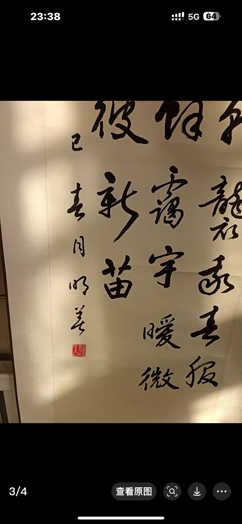 古玩字畫鐘明善行草立軸拍賣,當前價格13800元
