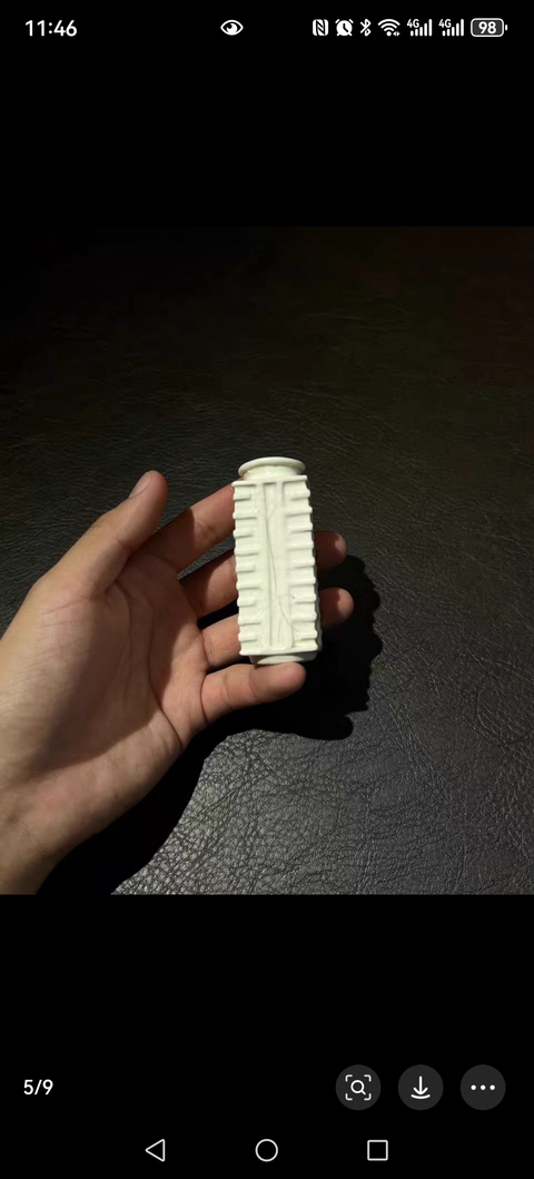 古玩陶瓷漿胎琮式瓶真品鑒賞圖