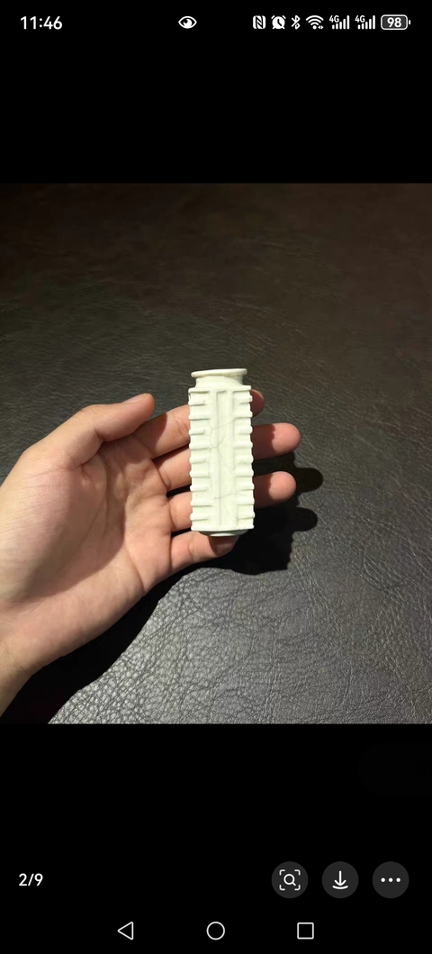 古玩陶瓷漿胎琮式瓶真品鑒賞圖