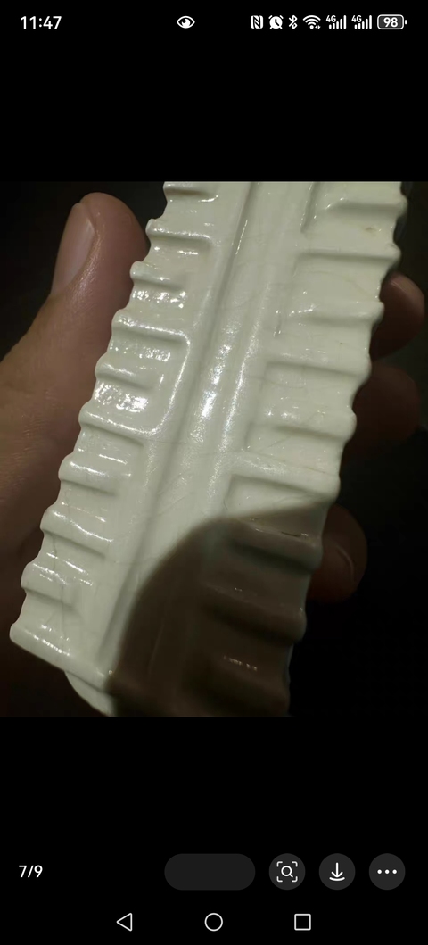古玩陶瓷漿胎琮式瓶真品鑒賞圖