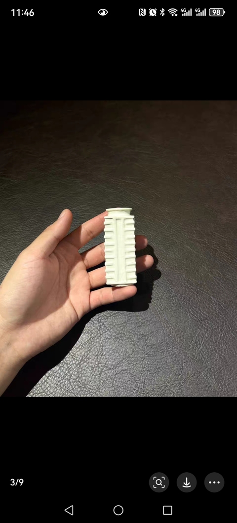 古玩陶瓷漿胎琮式瓶真品鑒賞圖