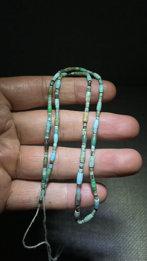 古玩玉器漢代.綠松石珠串拍賣,當前價格0元
