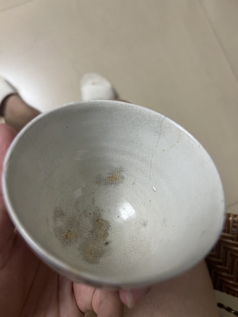 古玩陶瓷青花團(tuán)鶴紋仰鐘杯真品鑒賞圖
