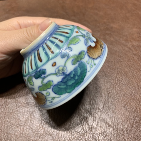 古玩陶瓷嘉慶茶碗真品鑒賞圖