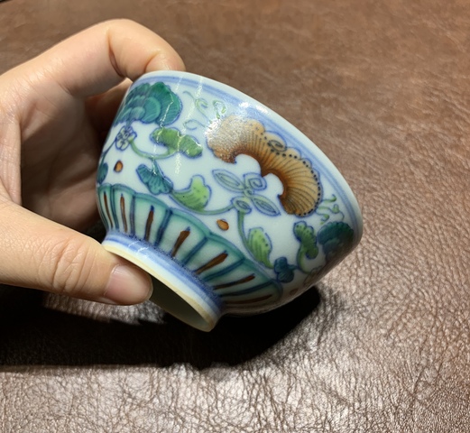 古玩陶瓷嘉慶茶碗真品鑒賞圖