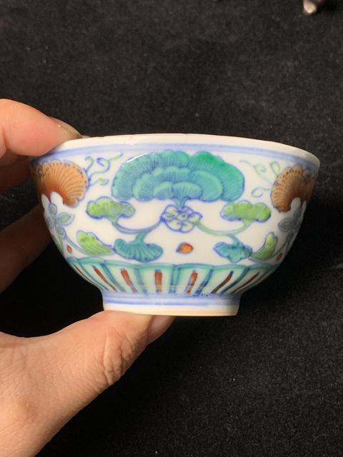 古玩陶瓷嘉慶茶碗真品鑒賞圖