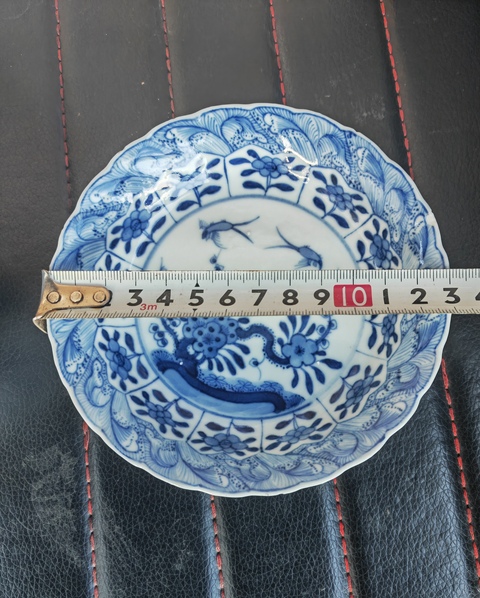 古玩陶瓷青花花卉紋杯碟，疑似復(fù)窯真品鑒賞圖