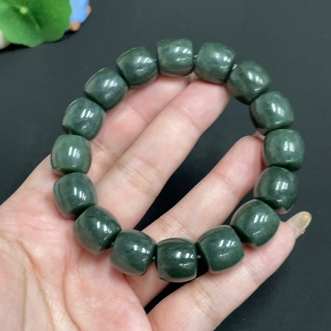 古玩玉器6天然和田玉青玉手串   配證書拍賣，當(dāng)前價(jià)格380元