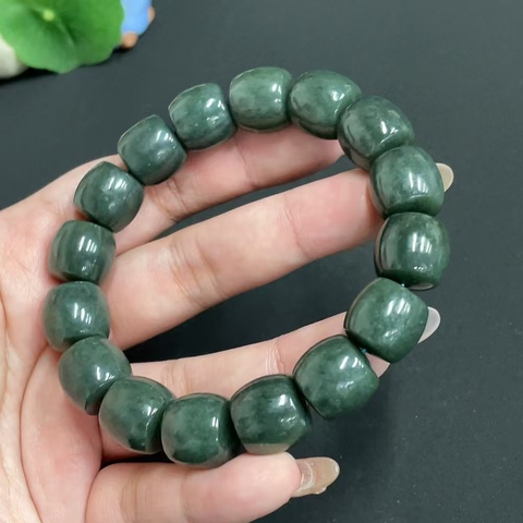 古玩玉器6天然和田玉青玉手串   配證書拍賣，當(dāng)前價(jià)格380元