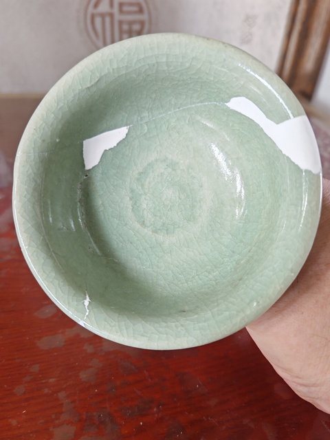 古玩陶瓷龍泉青瓷高足杯真品鑒賞圖