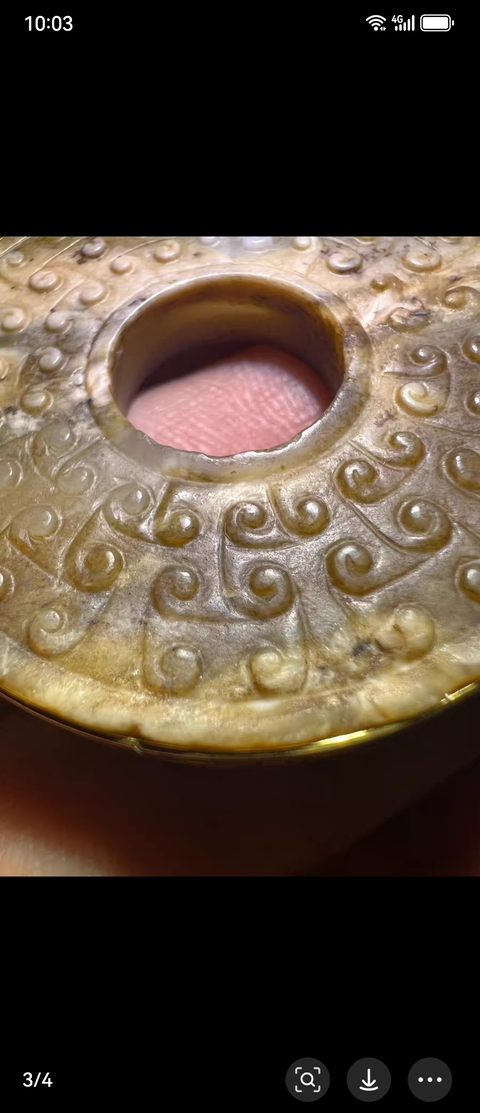 古玩玉器仿古玉璧真品鑒賞圖