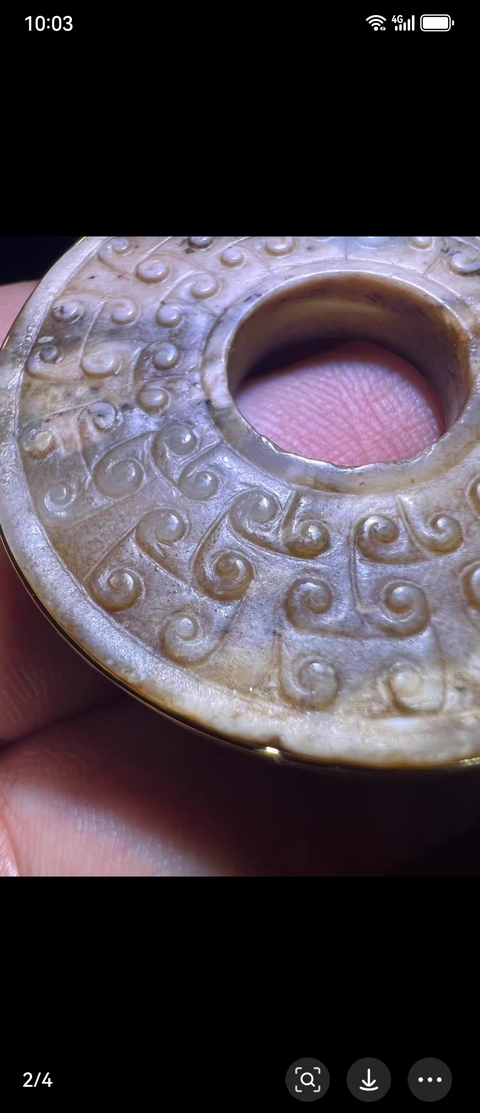 古玩玉器仿古玉璧真品鑒賞圖
