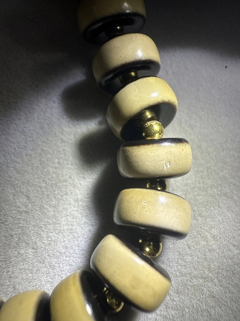 古玩玉器黃化瑪瑙藥師剁珠串拍賣，當前價格188元
