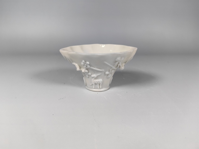 古玩陶瓷清早德化窯龍虎杯真品鑒賞圖