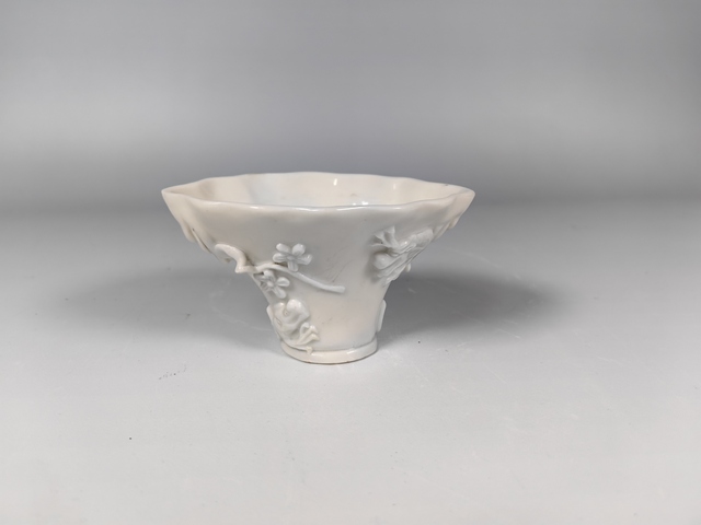 古玩陶瓷清早德化窯龍虎杯真品鑒賞圖