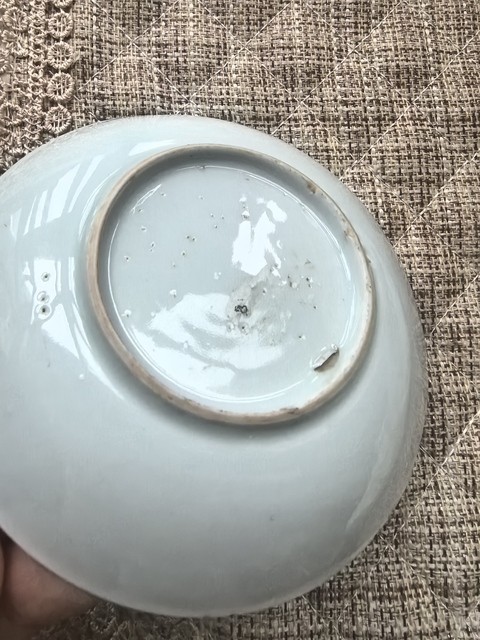 古玩陶瓷青花青花礬紅杯碟真品鑒賞圖