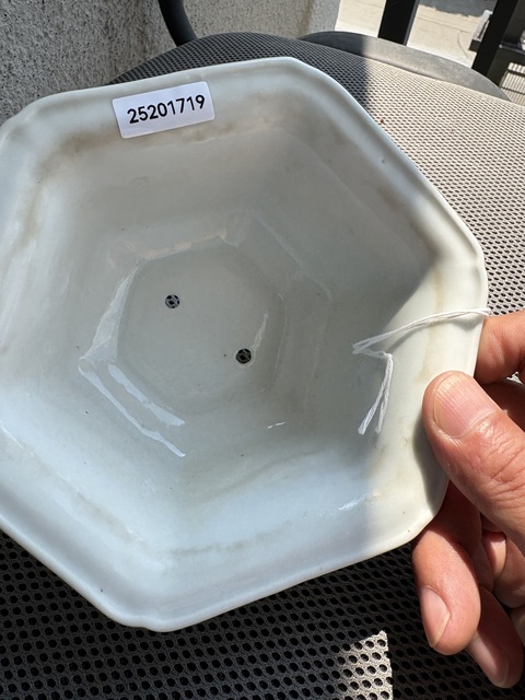 古玩陶瓷五福同壽青花花盆真品鑒賞圖