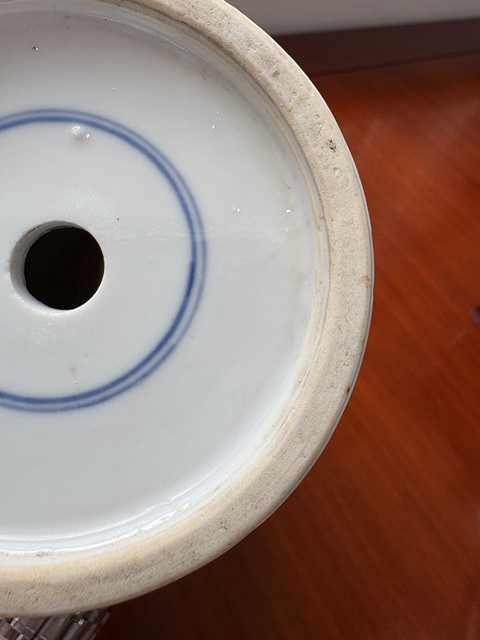 古玩陶瓷五彩花鳥紋撇口瓶真品鑒賞圖