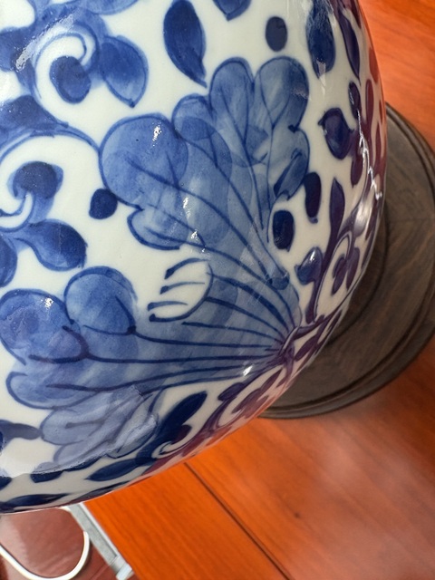 古玩陶瓷晚清青花罐真品鑒賞圖