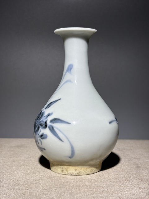 古玩陶瓷明末清初青花花卉紋玉壺春瓶拍賣，當(dāng)前價(jià)格888元