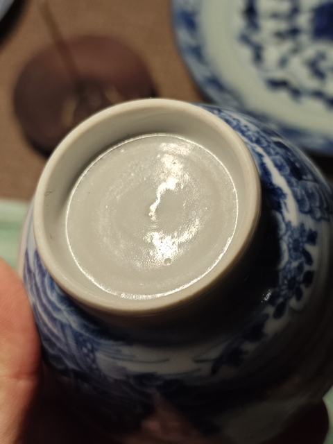 古玩陶瓷青花山水樓閣紋杯真品鑒賞圖